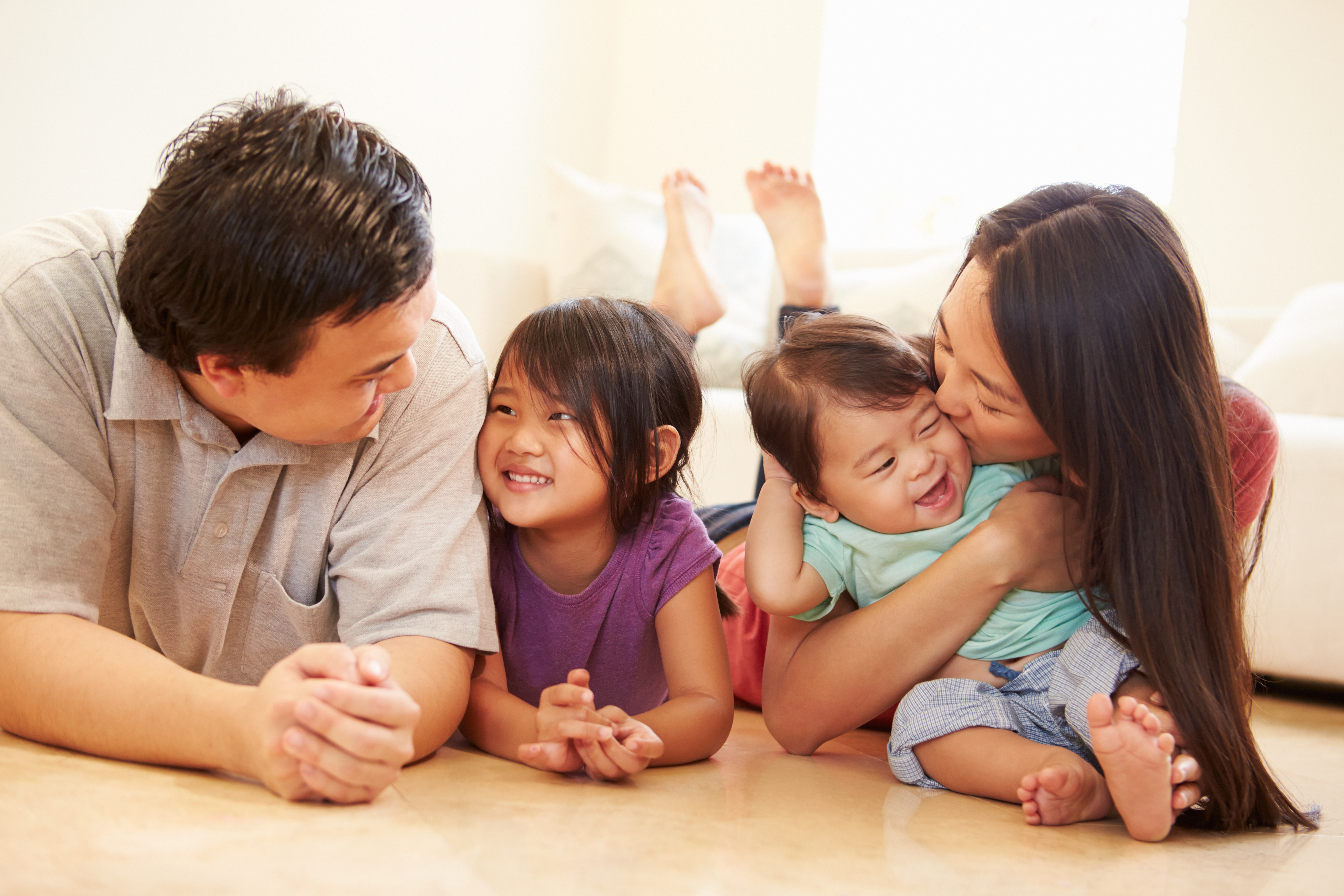 carpet and upholstery cleaning services, family on clean tile and hardwaood floor